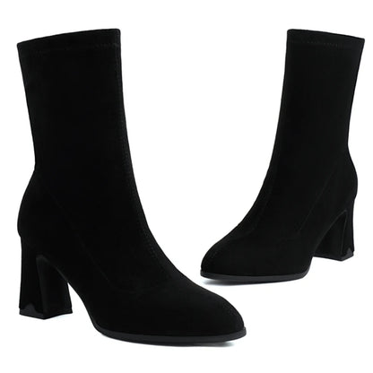 Sock It To Me Ankle Sock Boot Heels