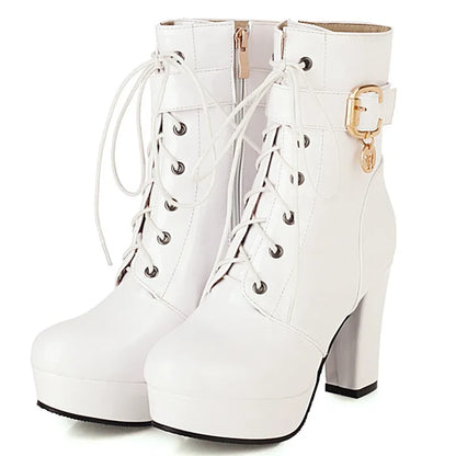 Bodacious Butterfly Buckle Ankle Boot Heels