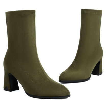 Sock It To Me Ankle Sock Boot Heels