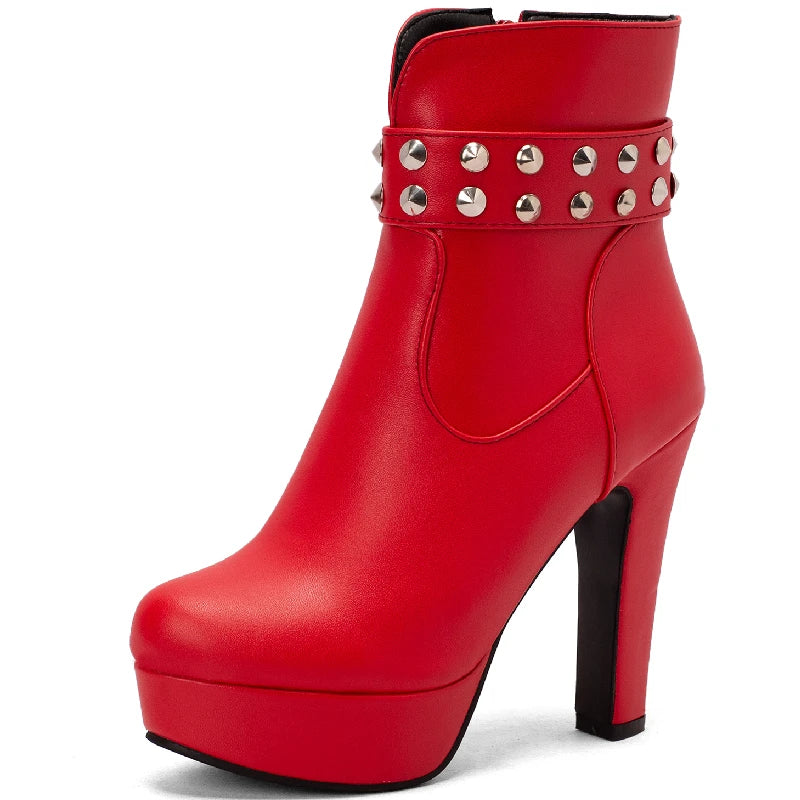Super Galactic Stud Ankle Boot Heels