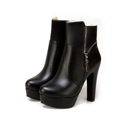 Motorboat Motorcycle Ankle Boot Heels