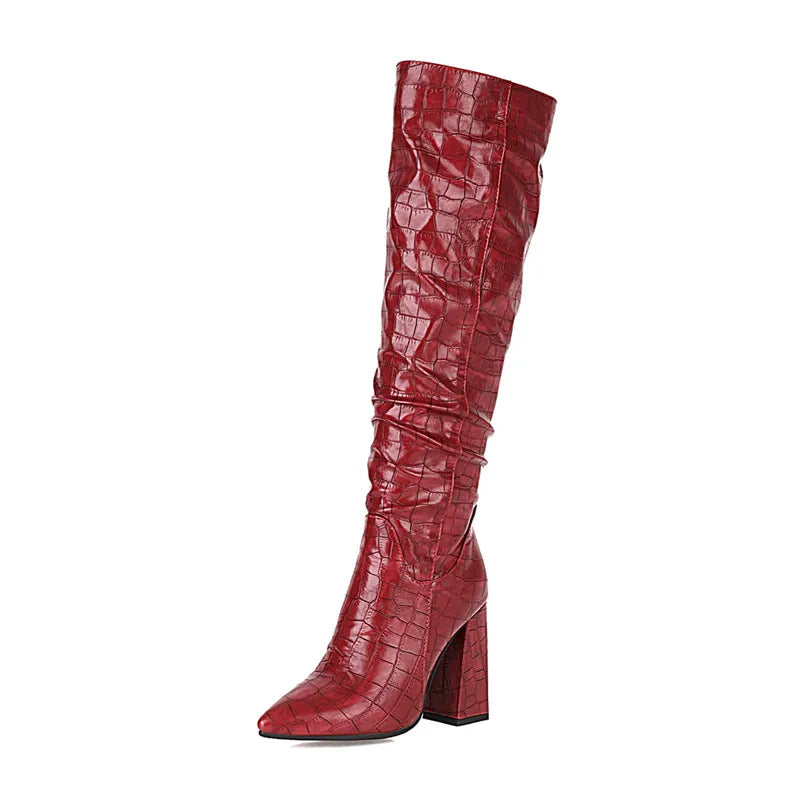 Disco Daddy Cowboi Knee High Boot Heels