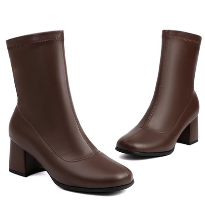 Shiny Chic Ankle Boot Heels