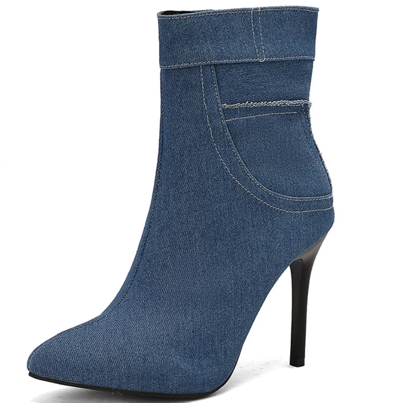 Savvy Skinny Jean Ankle Boot Heels