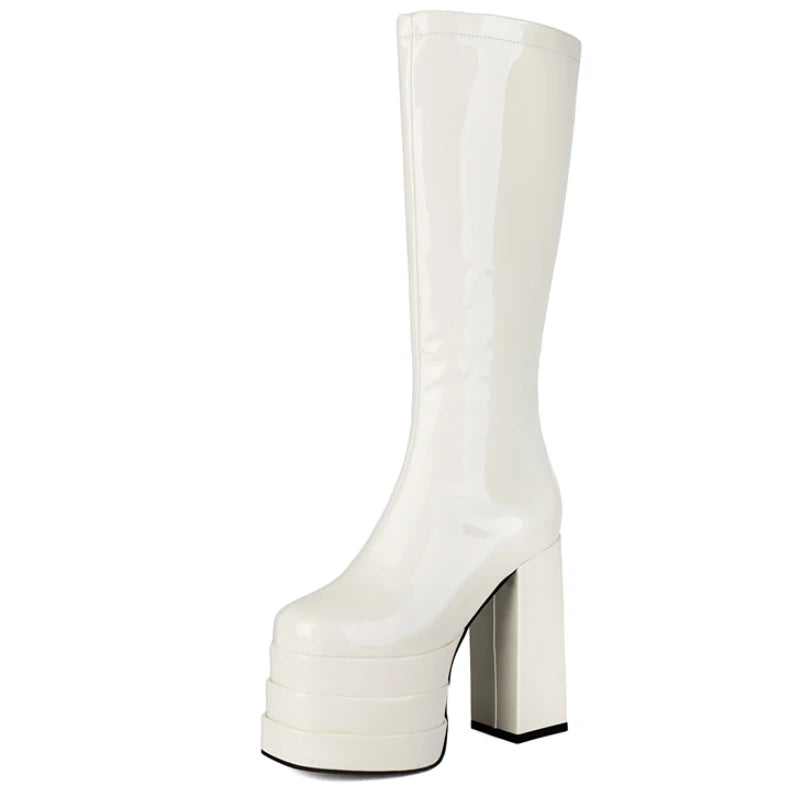 Wreck Me Retro Platform Boot Heels