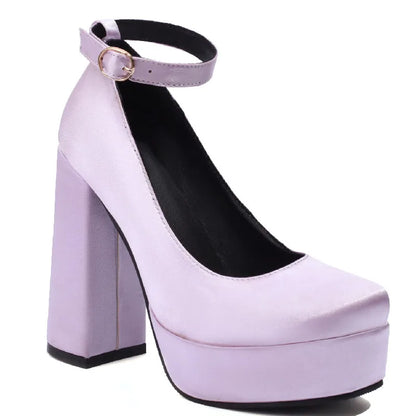 Satin Seduction Platform Heels