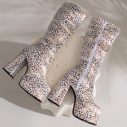 Dick In Me Disco Knee High Boot Heels