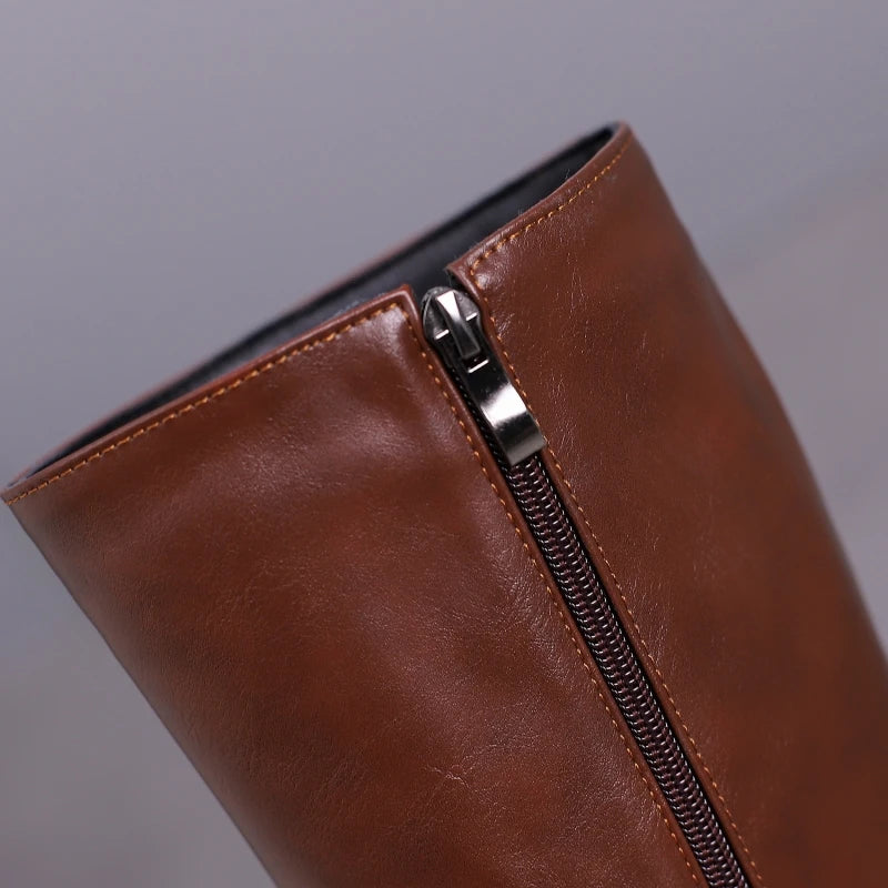 Strutting Sally Platform Knee High Boot Heels