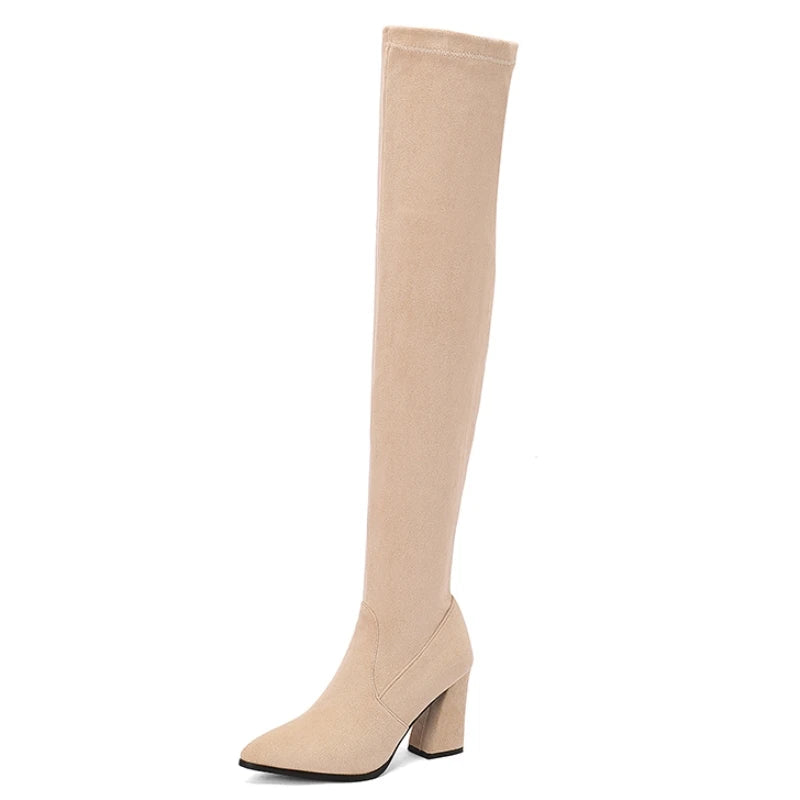 Thumb In Me Thigh High Boot Heels