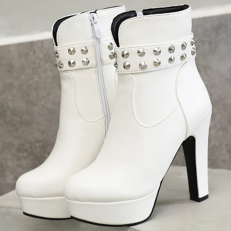 Super Galactic Stud Ankle Boot Heels