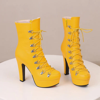 Lace Me Up Ankle Boot Heels