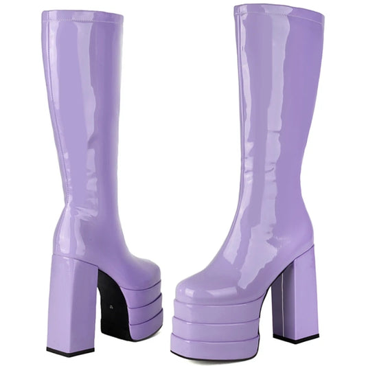 Wreck Me Retro Platform Boot Heels