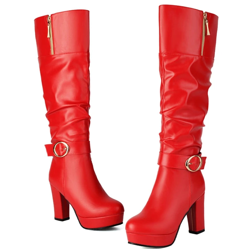 Bougie Big Booty Knee High Boot Heels