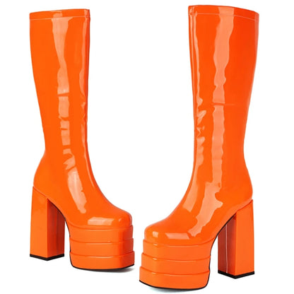 Wreck Me Retro Platform Boot Heels