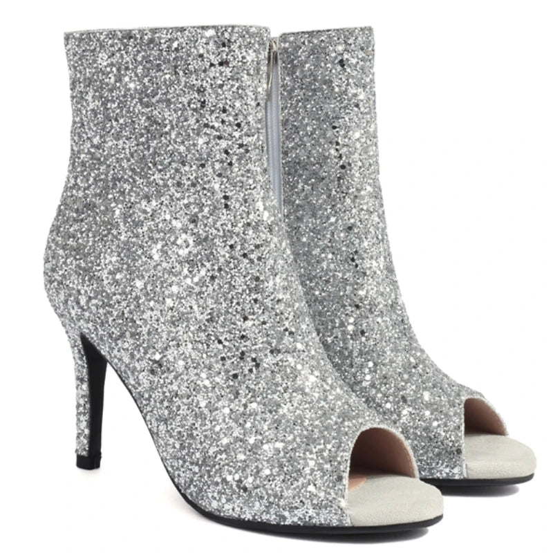 Living Luxury Peep Toe Ankle Boot Heels