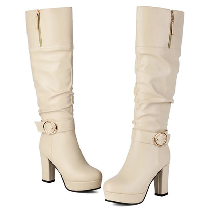 Bougie Big Booty Knee High Boot Heels