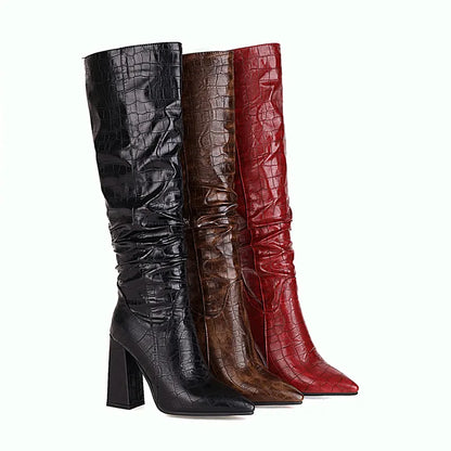 Disco Daddy Cowboi Knee High Boot Heels