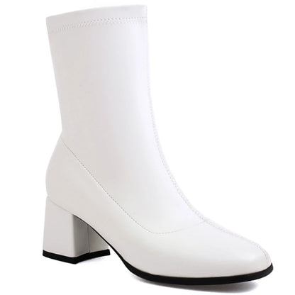 Shiny Chic Ankle Boot Heels