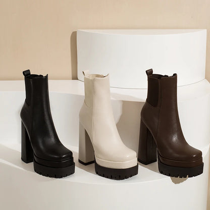 Stomp And Stare Ankle Boot Heels