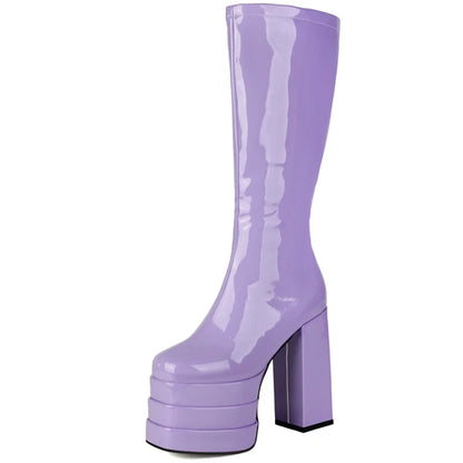 Wreck Me Retro Platform Boot Heels