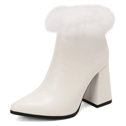 Winter Wonderland Baddie Ankle Boot Heels