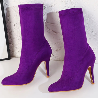 Sugar Sweet Cock Sock Ankle Boot Heels