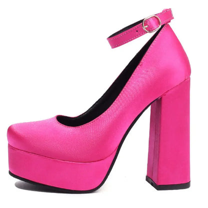 Satin Seduction Platform Heels