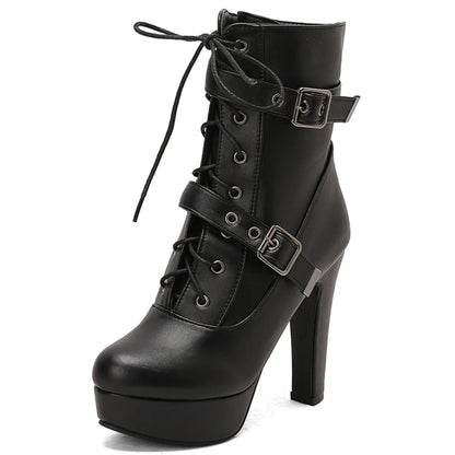 Buckled Bad Boi Ankle Boot Heels
