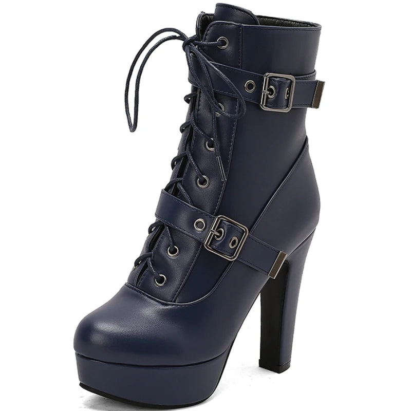 Buckled Bad Boi Ankle Boot Heels