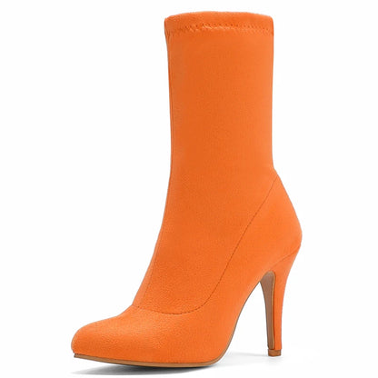 Sugar Sweet Cock Sock Ankle Boot Heels