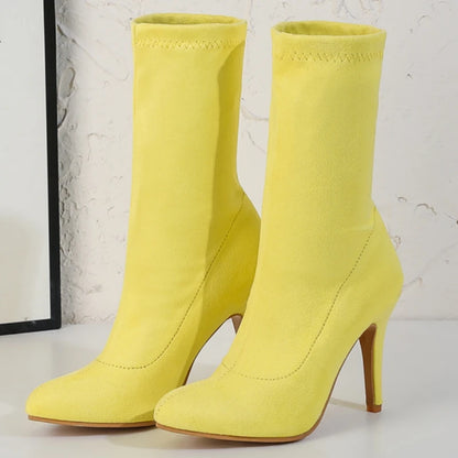 Sugar Sweet Cock Sock Ankle Boot Heels