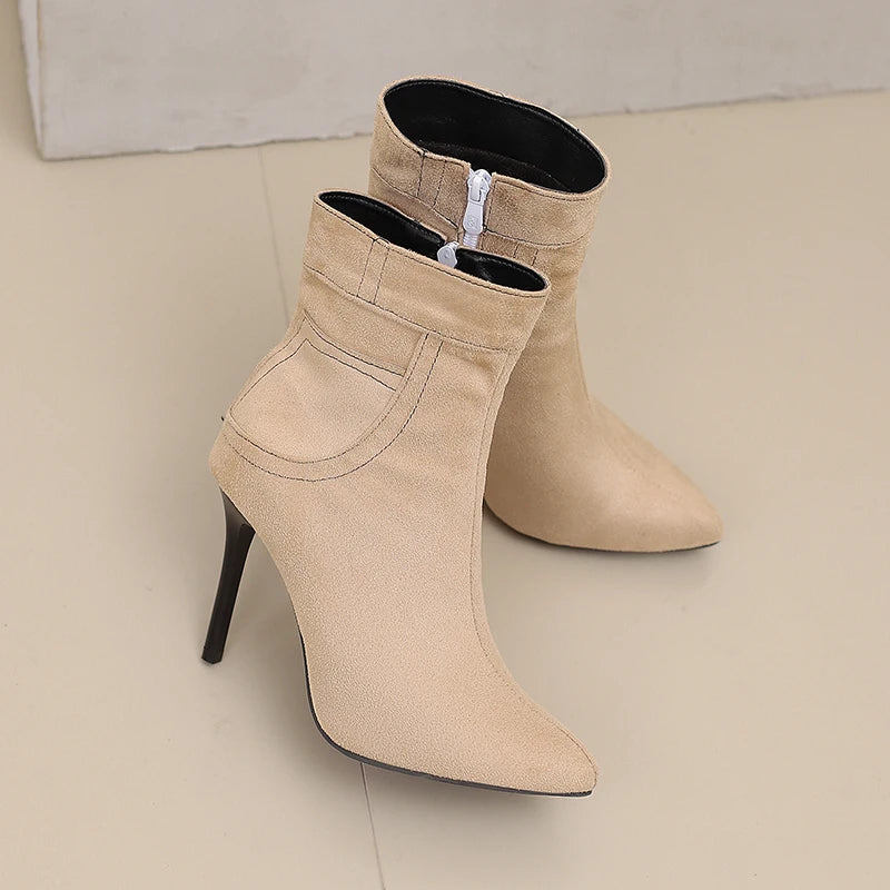 Savvy Skinny Jean Ankle Boot Heels