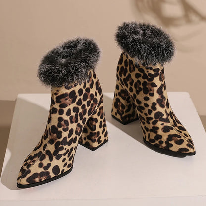 Winter Wonderland Baddie Ankle Boot Heels