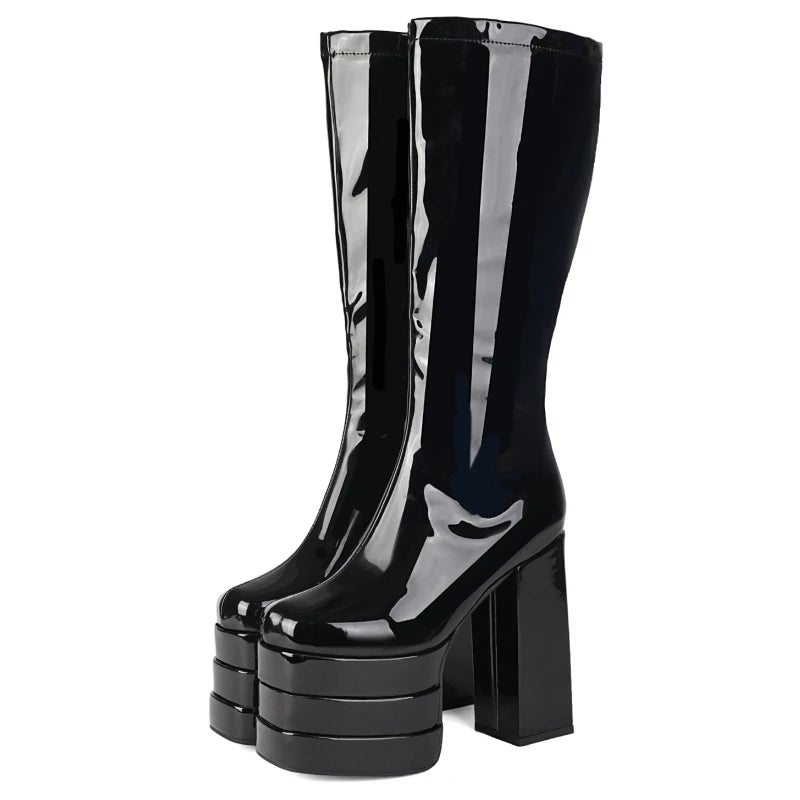 Wreck Me Retro Platform Boot Heels