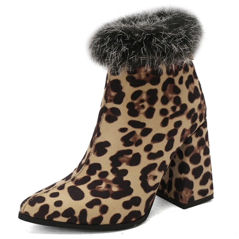 Winter Wonderland Baddie Ankle Boot Heels