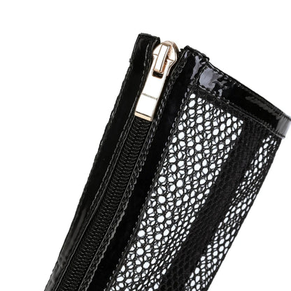 Mama's Mesh Platform Ankle Boot Heels