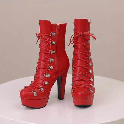 Lace Me Up Ankle Boot Heels