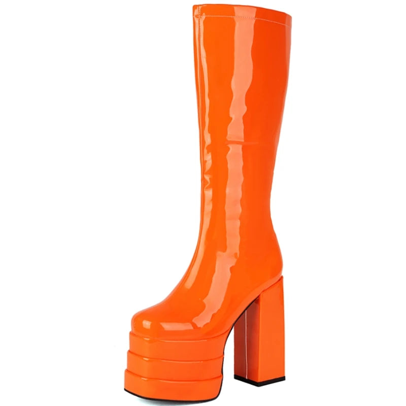 Wreck Me Retro Platform Boot Heels