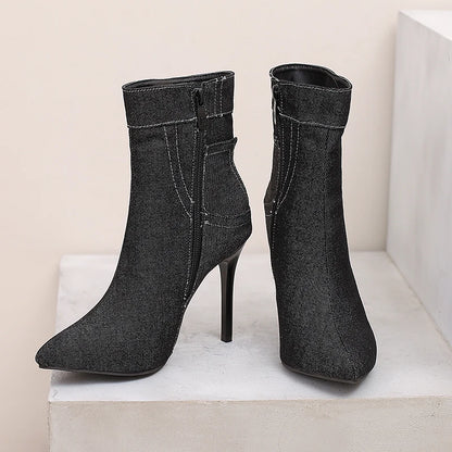 Savvy Skinny Jean Ankle Boot Heels
