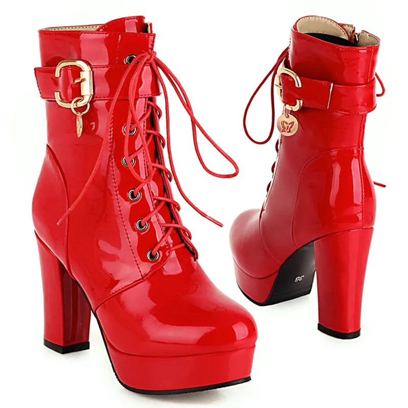 Bodacious Butterfly Buckle Ankle Boot Heels