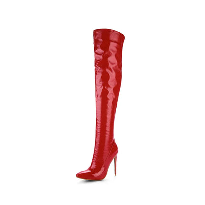 Slip Inside Me Elastic Thigh High Boots