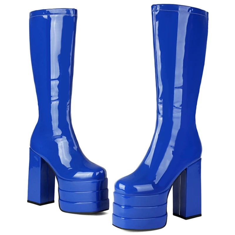 Wreck Me Retro Platform Boot Heels