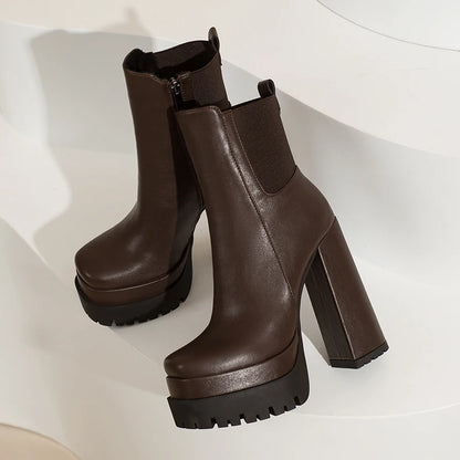 Stomp And Stare Ankle Boot Heels