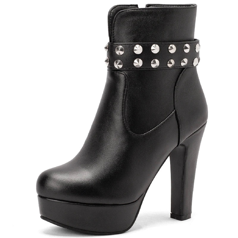 Super Galactic Stud Ankle Boot Heels