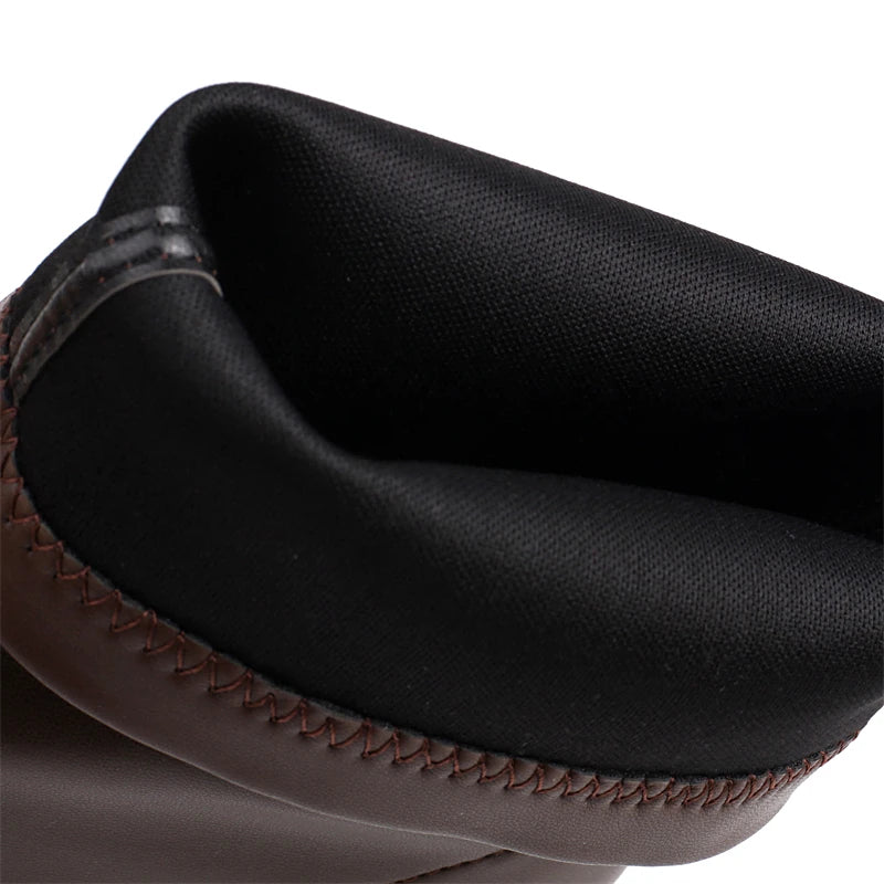 Shiny Chic Ankle Boot Heels