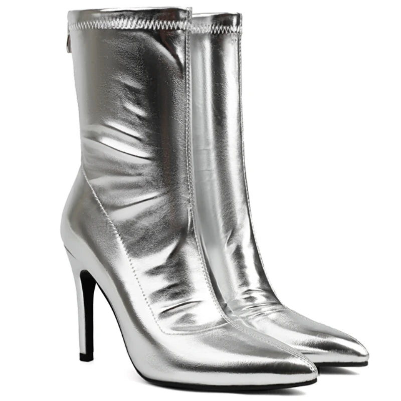 Glossy Glam Girl Ankle Boot Heels