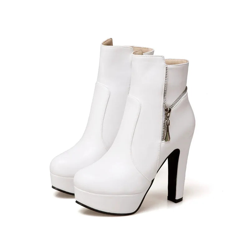 Motorboat Motorcycle Ankle Boot Heels