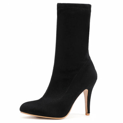 Sugar Sweet Cock Sock Ankle Boot Heels
