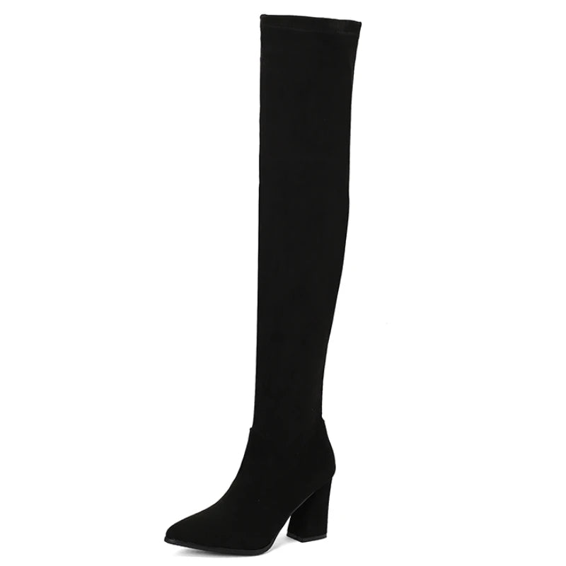 Thumb In Me Thigh High Boot Heels