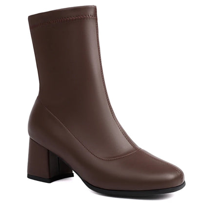 Shiny Chic Ankle Boot Heels